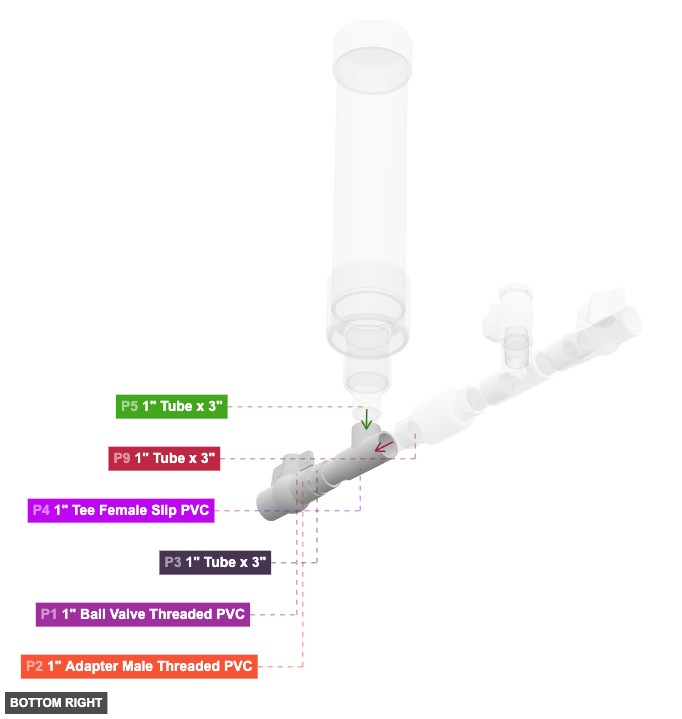 Assembly of Drive Pipe Inlet and Main Tee - bottom_right