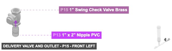 Delivery Valve and Outlet - Part 1” Swing Check Valve Brass - front_left
