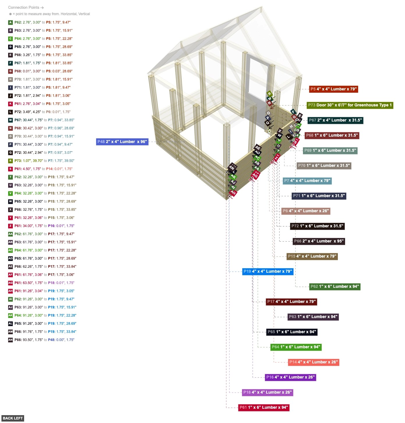 Assembly of Left Wall Cladding and Door - back_left