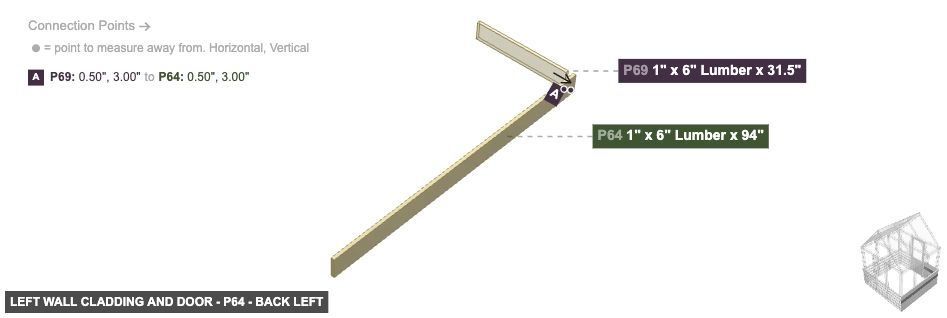 Left Wall Cladding and Door - Part 1