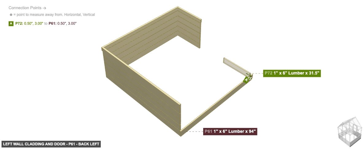 Left Wall Cladding and Door - Part 1