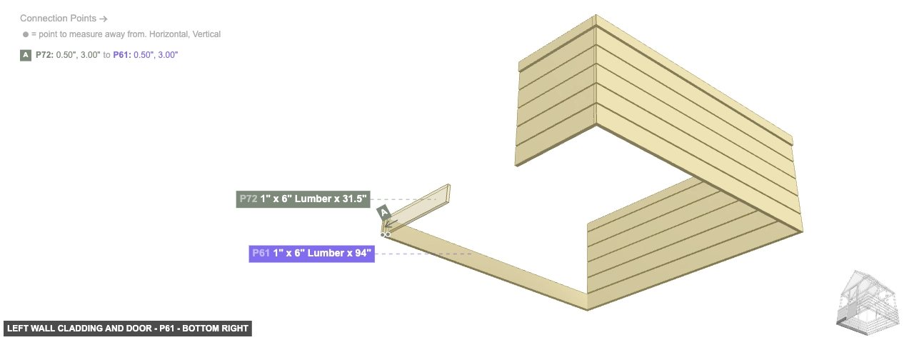 Left Wall Cladding and Door - Part 1