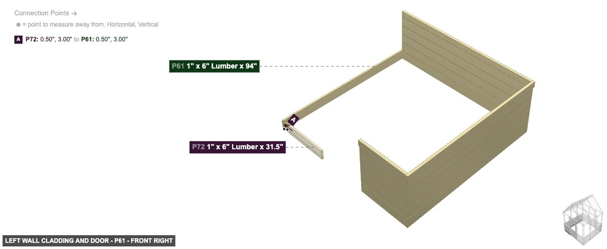Left Wall Cladding and Door - Part 1