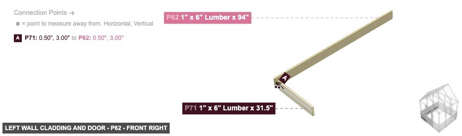 Left Wall Cladding and Door - Part 1