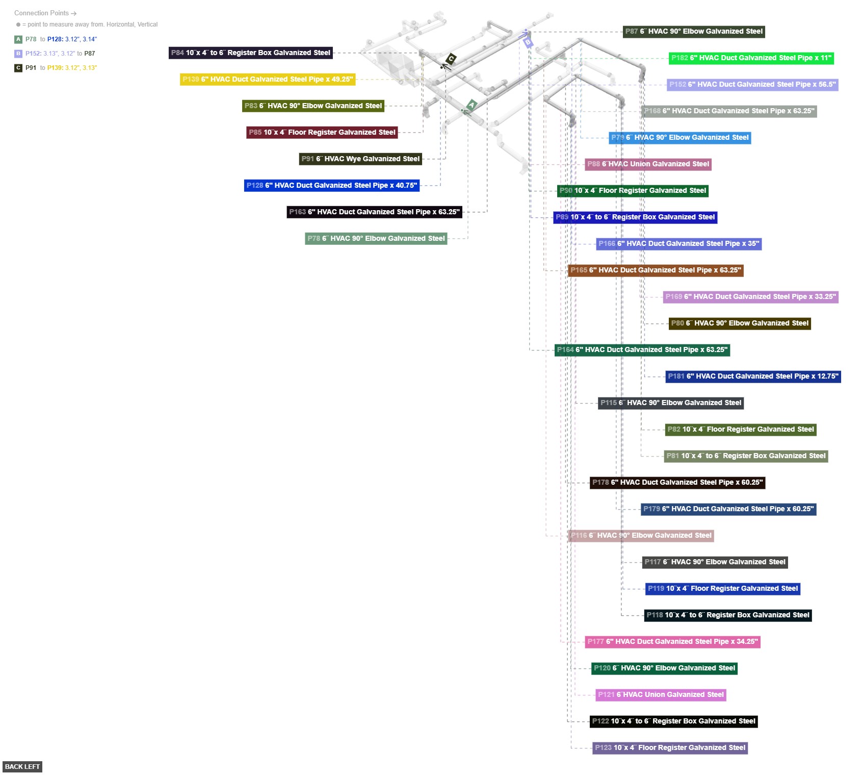 Assembly of Group 10: Complex Branch B Assembly - back_left