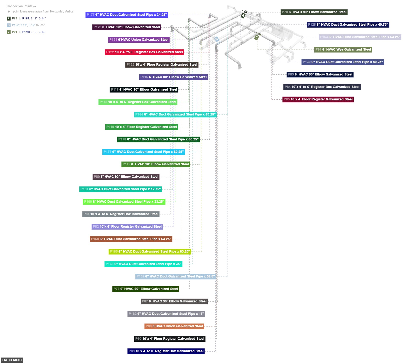 Assembly of Group 10: Complex Branch B Assembly - front_right