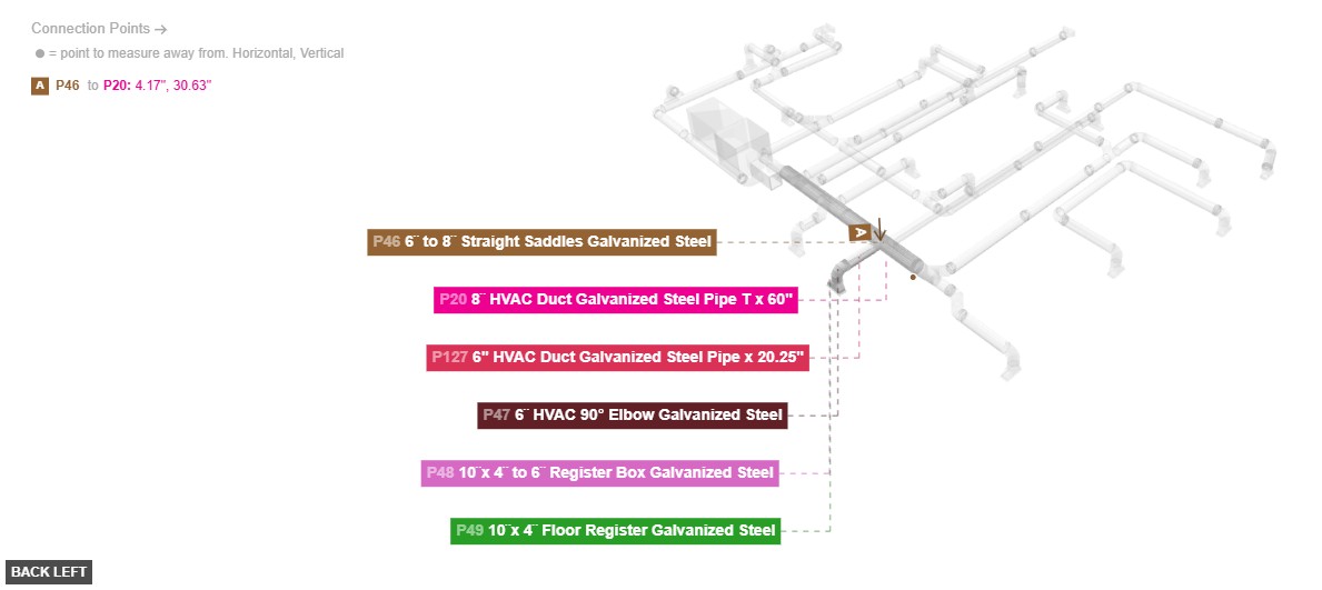 Assembly of Group 5: Front Branch - P20 Register Run - back_left