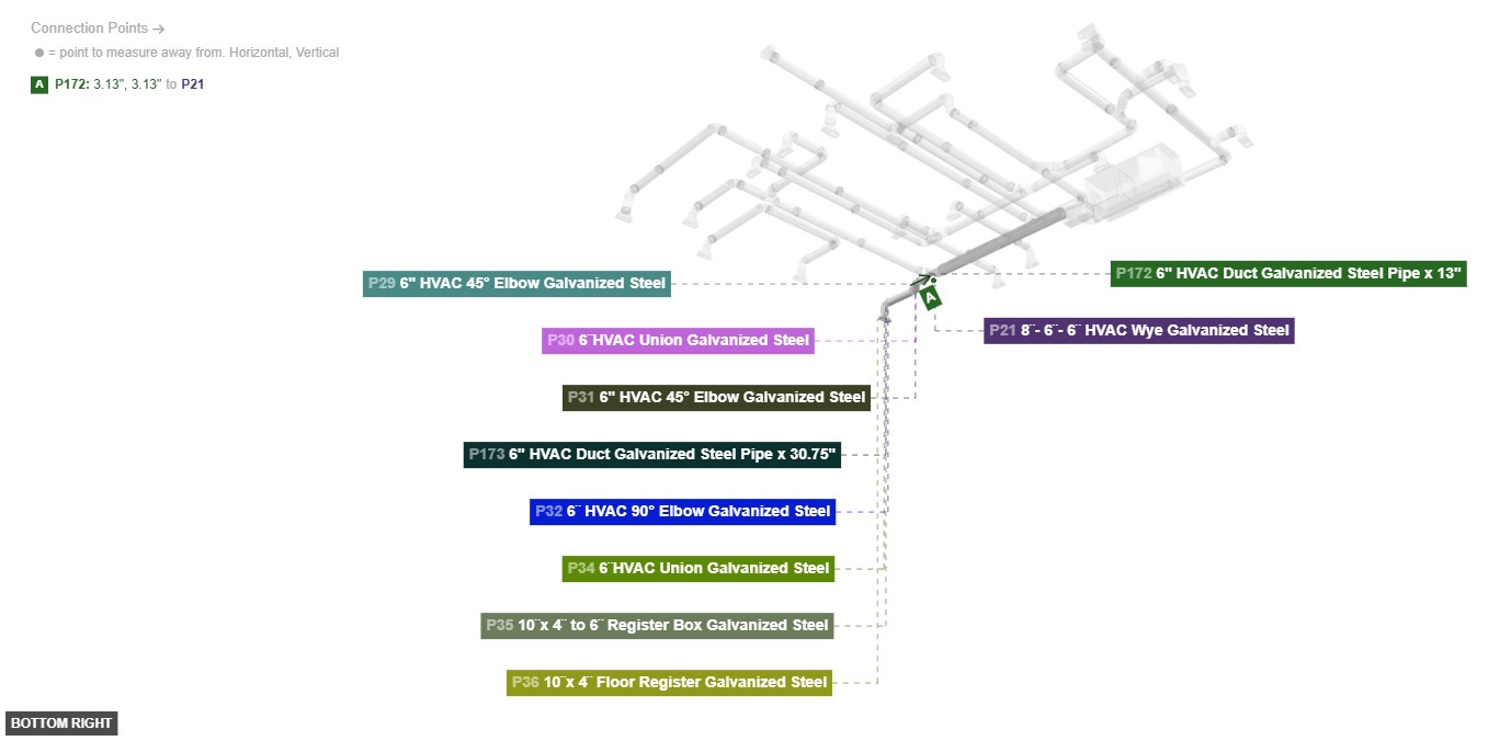 Assembly of Group 6: Front Wye Split 1 (Left Register Run) - bottom_right
