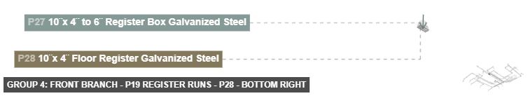 Group 4: Front Branch - P19 Register Runs - Part 10¨x 4¨ Floor Register Galvanized Steel - bottom_right