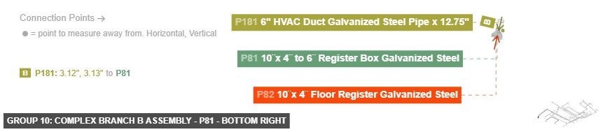 Group 10: Complex Branch B Assembly - Part 10¨x 4¨ to 6¨ Register Box Galvanized Steel - bottom_right