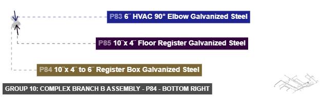Group 10: Complex Branch B Assembly - Part 10¨x 4¨ to 6¨ Register Box Galvanized Steel - bottom_right