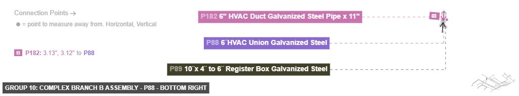 Group 10: Complex Branch B Assembly - Part 6¨HVAC Union Galvanized Steel - bottom_right