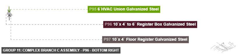 Group 11: Complex Branch C Assembly - Part 10¨x 4¨ to 6¨ Register Box Galvanized Steel - bottom_right