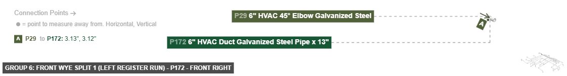 Group 6: Front Wye Split 1 (Left Register Run) - Part 6