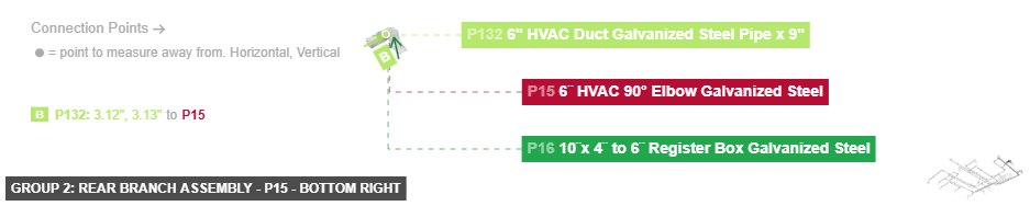 Group 2: Rear Branch Assembly - Part 6¨ HVAC 90° Elbow Galvanized Steel - bottom_right