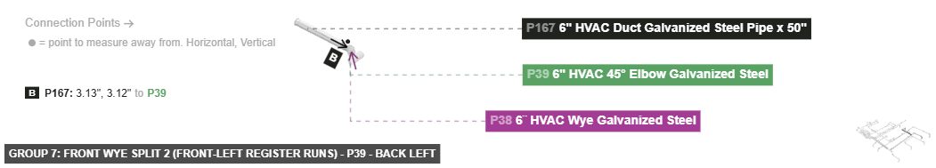 Group 7: Front Wye Split 2 (Front-Left Register Runs) - Part 6