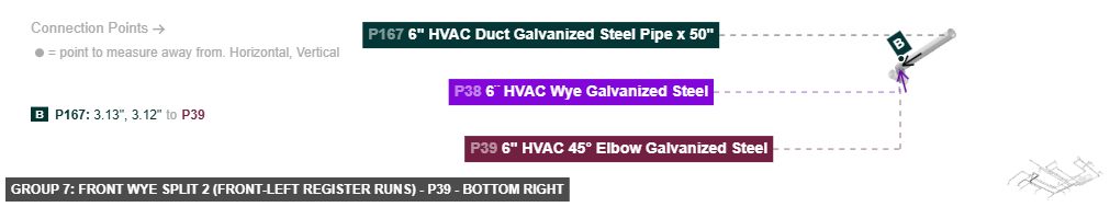 Group 7: Front Wye Split 2 (Front-Left Register Runs) - Part 6