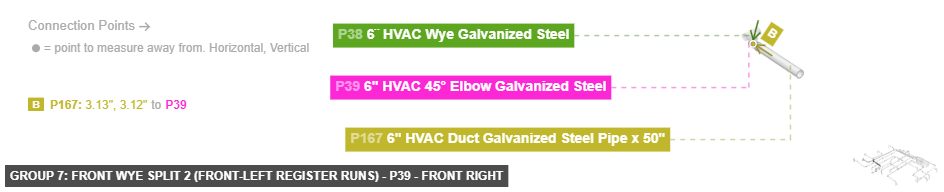 Group 7: Front Wye Split 2 (Front-Left Register Runs) - Part 6