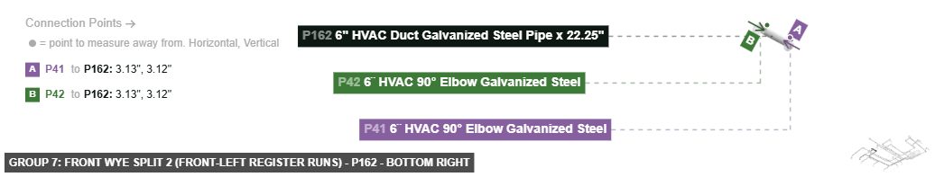 Group 7: Front Wye Split 2 (Front-Left Register Runs) - Part 6