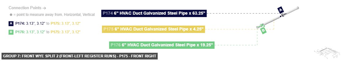 Group 7: Front Wye Split 2 (Front-Left Register Runs) - Part 6