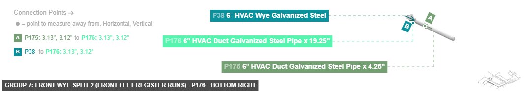 Group 7: Front Wye Split 2 (Front-Left Register Runs) - Part 6