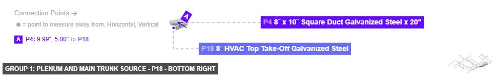 Group 1: Plenum and Main Trunk Source - Part 8¨ HVAC Top Take-Off Galvanized Steel - bottom_right