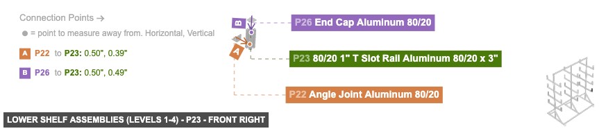 Lower Shelf Assemblies (Levels 1-4) - Part 80/20 1
