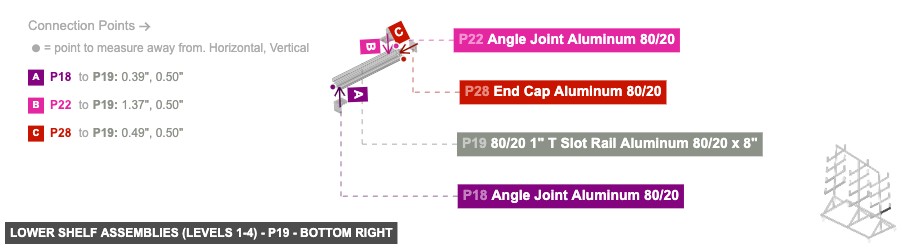 Lower Shelf Assemblies (Levels 1-4) - Part 80/20 1