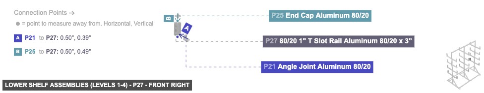 Lower Shelf Assemblies (Levels 1-4) - Part 80/20 1