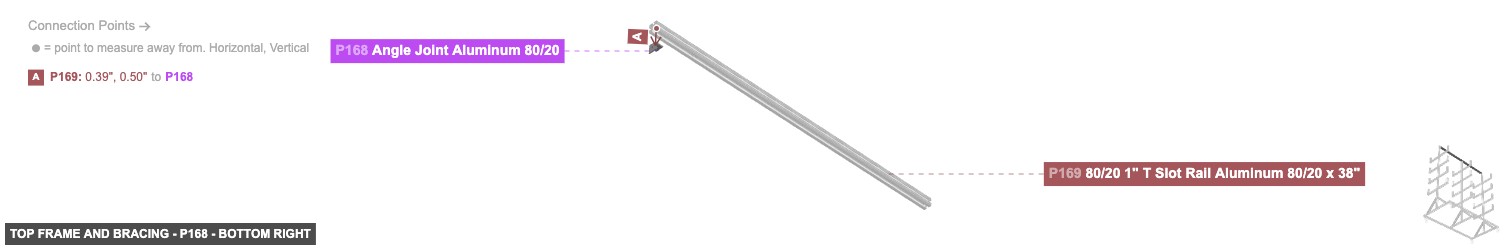 Top Frame and Bracing - Part Angle Joint Aluminum 80/20 - bottom_right