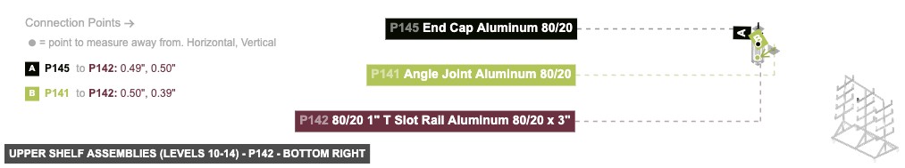 Upper Shelf Assemblies (Levels 10-14) - Part 80/20 1