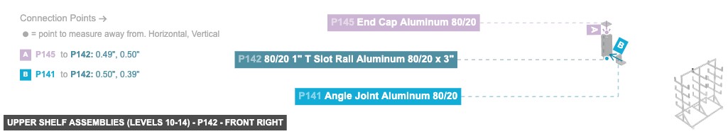 Upper Shelf Assemblies (Levels 10-14) - Part 80/20 1