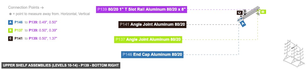 Upper Shelf Assemblies (Levels 10-14) - Part 80/20 1