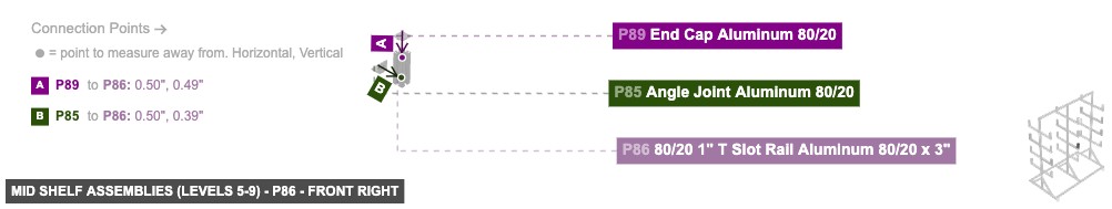 Mid Shelf Assemblies (Levels 5-9) - Part 80/20 1