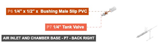 Air Inlet and Chamber Base - Part 1/4” Tank Valve  - back_right