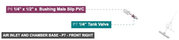 Air Inlet and Chamber Base - Part 1/4” Tank Valve  - front_right