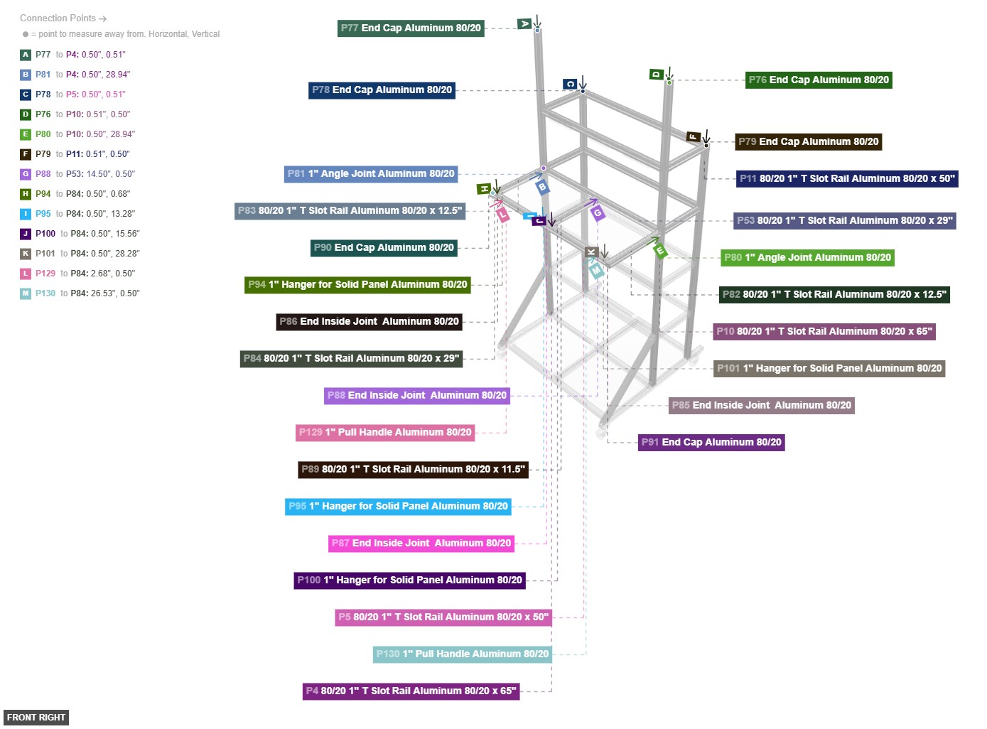 Assembly of Top Frame and End Caps - front_right