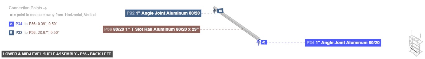 Lower & Mid-Level Shelf Assembly - Part 80/20 1