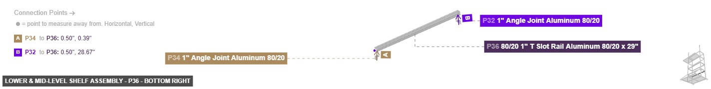 Lower & Mid-Level Shelf Assembly - Part 80/20 1