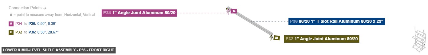 Lower & Mid-Level Shelf Assembly - Part 80/20 1