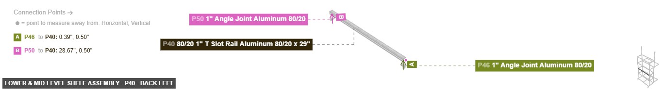 Lower & Mid-Level Shelf Assembly - Part 80/20 1