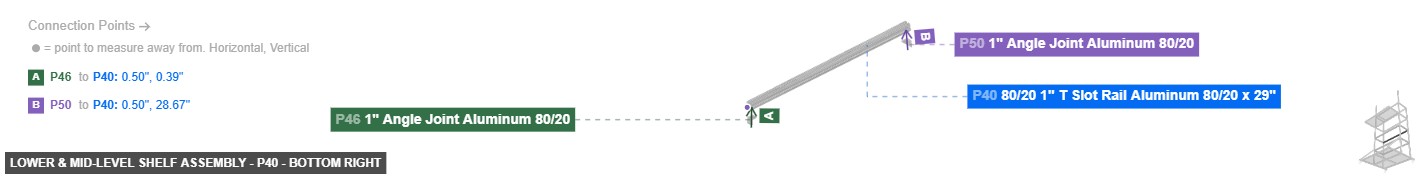 Lower & Mid-Level Shelf Assembly - Part 80/20 1