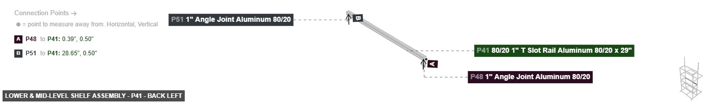 Lower & Mid-Level Shelf Assembly - Part 80/20 1