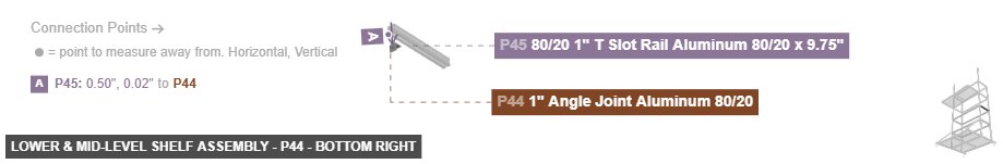 Lower & Mid-Level Shelf Assembly - Part 1