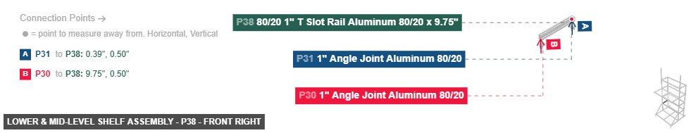 Lower & Mid-Level Shelf Assembly - Part 80/20 1