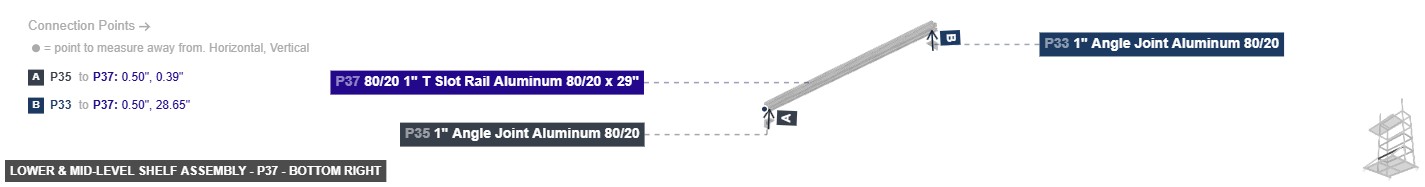 Lower & Mid-Level Shelf Assembly - Part 80/20 1