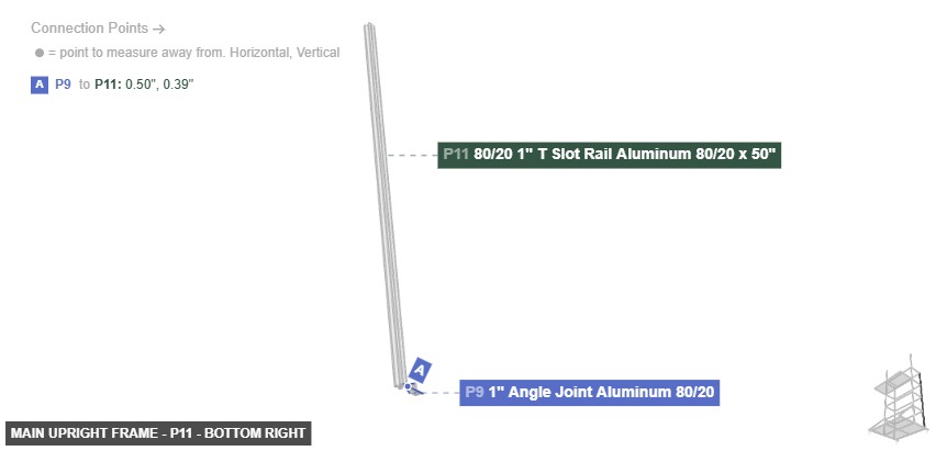 Main Upright Frame - Part 80/20 1