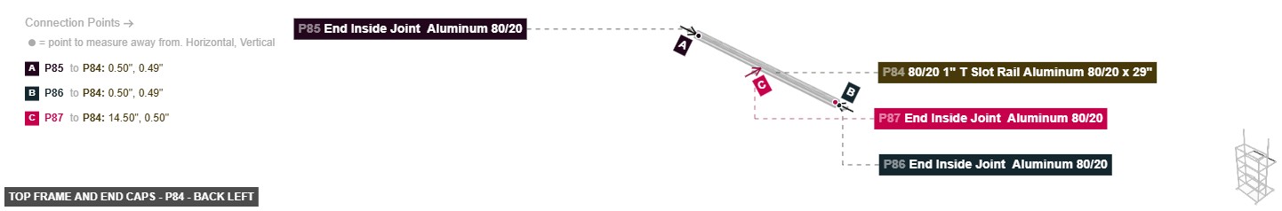 Top Frame and End Caps - Part 80/20 1