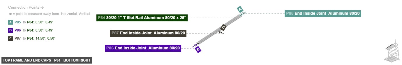Top Frame and End Caps - Part 80/20 1