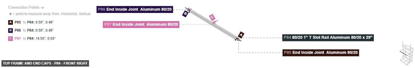 Top Frame and End Caps - Part 80/20 1